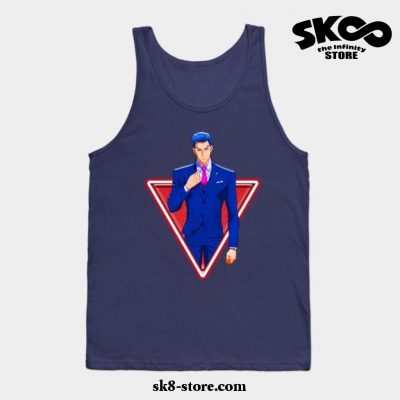 Ainosuke Shindo Tri Tank Top Navy Blue / S