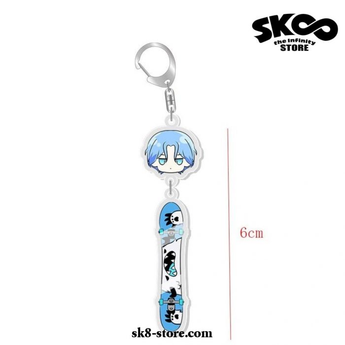 Cute Sk8 The Infinity Finger Skateboard Keychain