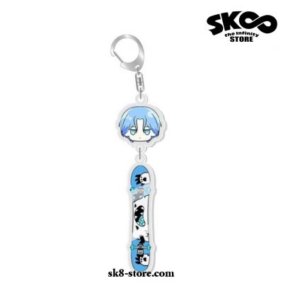 Cute Sk8 The Infinity Finger Skateboard Keychain Langa /