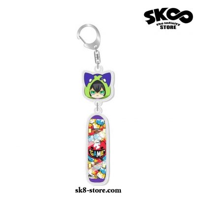 Cute Sk8 The Infinity Finger Skateboard Keychain Miya /