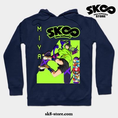 Miya Wirh Skateboard Hoodie Navy Blue / S