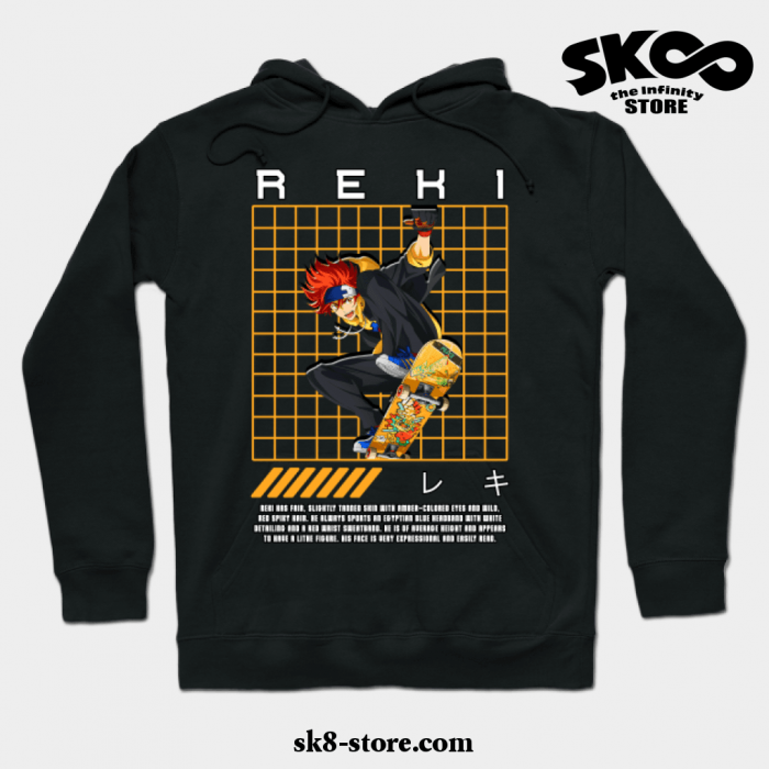 Reki Line Rect Hoodie Black / S