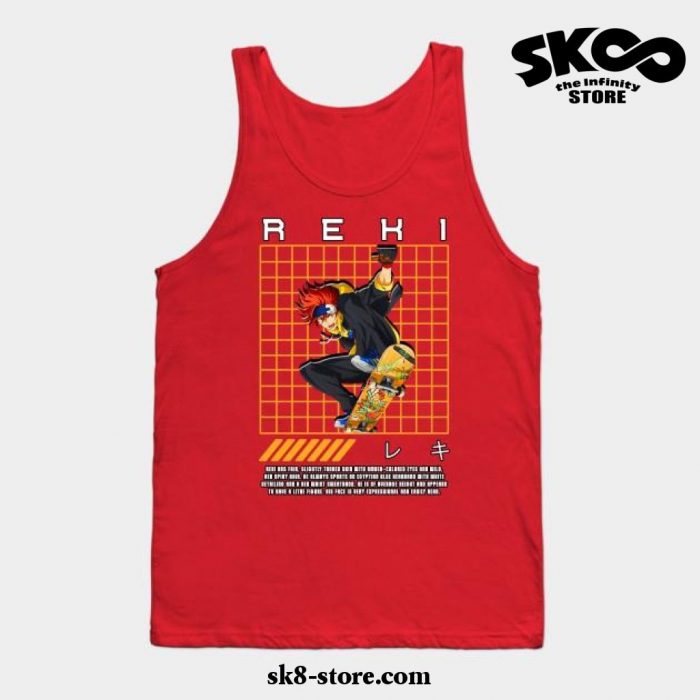 Reki Line Rect Tank Top Red / S