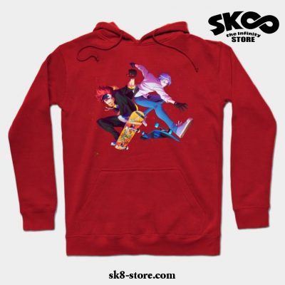 Sk8 The Infinity Reki And Langa Hoodie Red / S