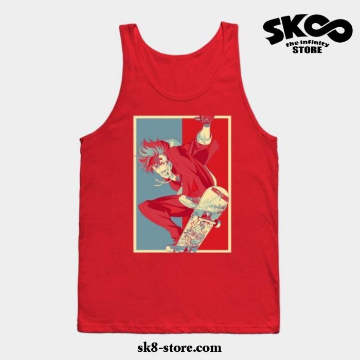 Sk8 The Infinity Reki Kyan Hope Style Tank Top Red / S