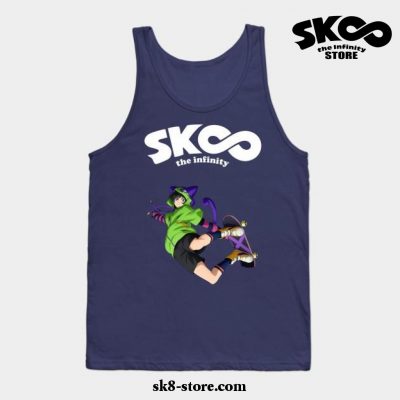 Sk8 The Infinity Skateboard Tank Top Navy Blue / S