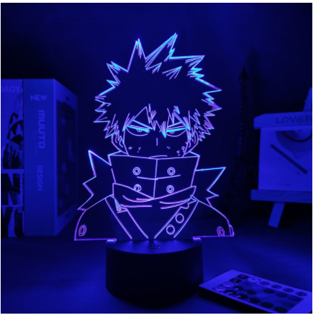 New Arrival My Hero Academia Bakugo Katsuki 3D Led Lamp