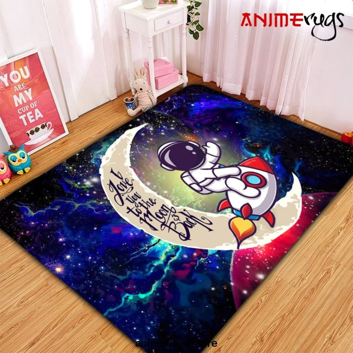 Astronaut Chibi Love You Anime Rug